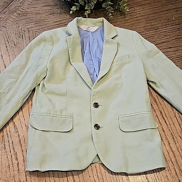 Mint green  blazer jacket boys size 7 H&M - Picture 13 of 14